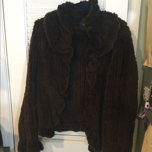 Brown Rabbit fur jacket